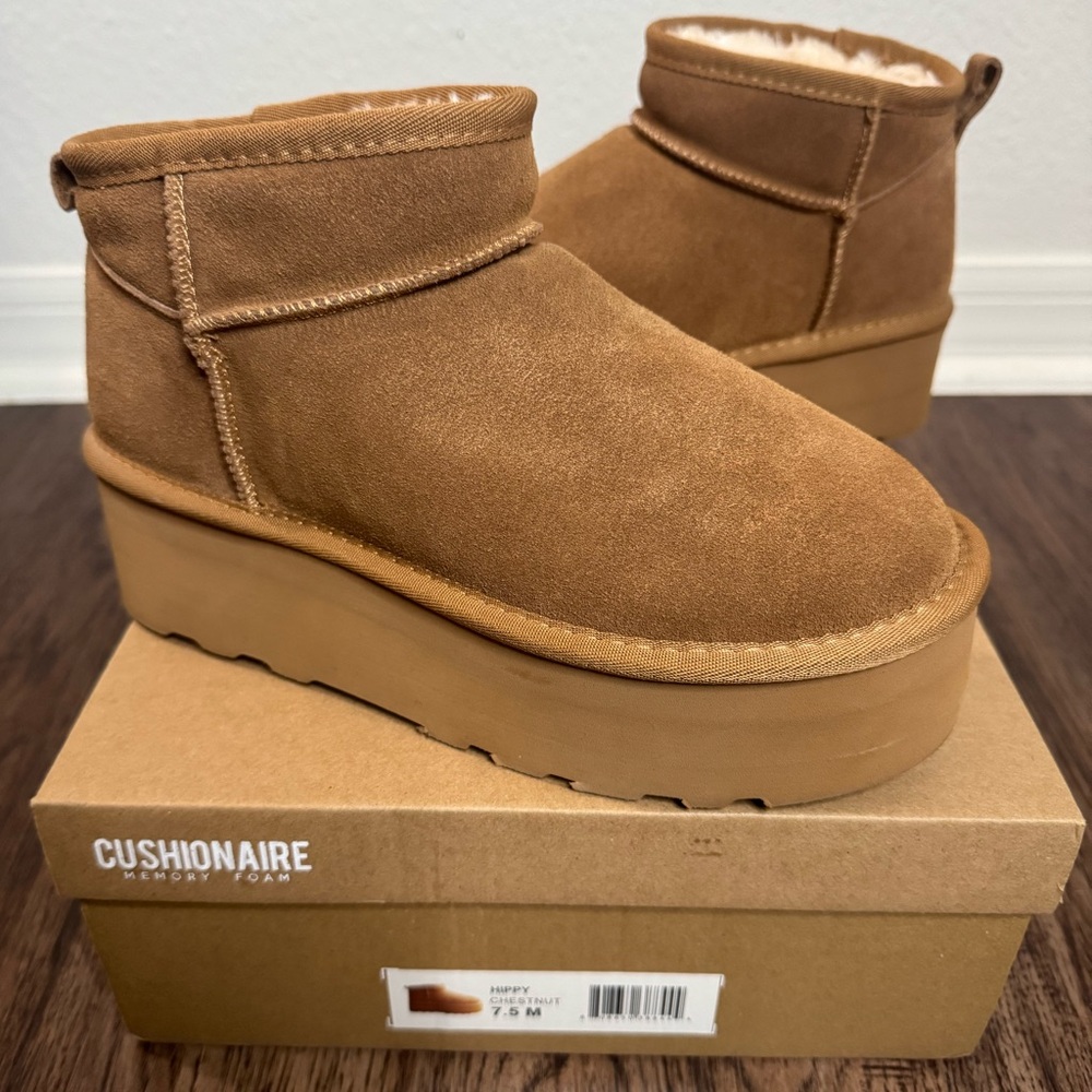 Cushionaire Hippy Women’s Platform Ankle Boots Size 7.5